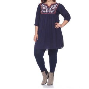 White mark Marcella embroidered dress XL